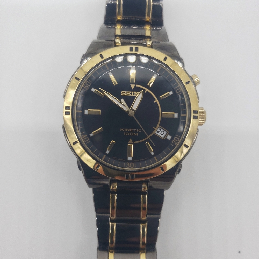Seiko Kinetic Stainless Steel Watche